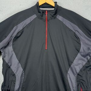 Sunice Pullover Jacket Adult XL Tornado Black‎ Grey Quarter Zip Activewear Mens